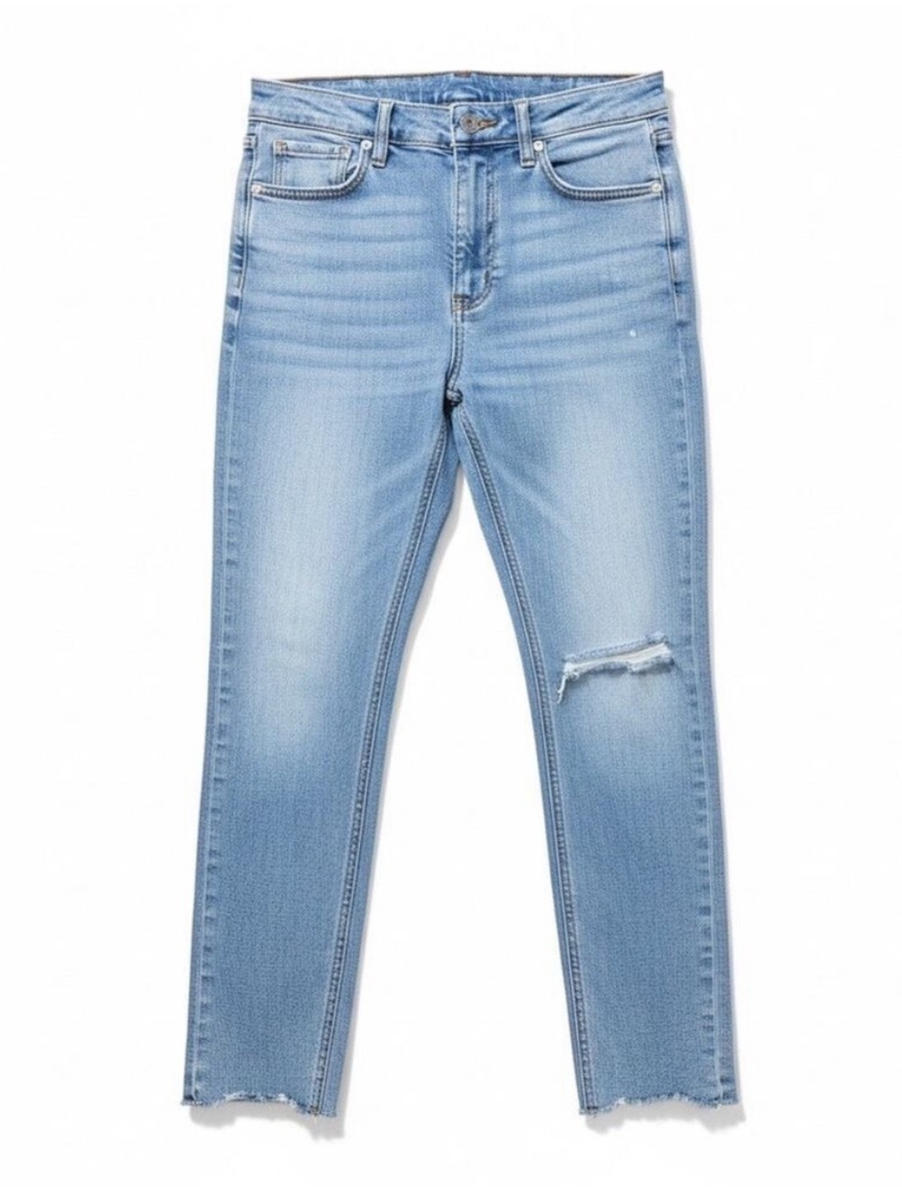 rag &‎ bone High Rise Ankle Skinny Distressed Jeans Raw Hem Size 28